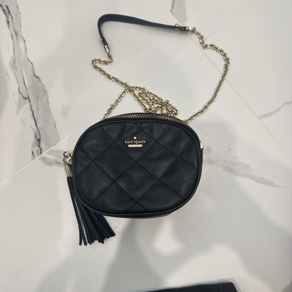 Kate Spade Black Quilted Crossbody Bag